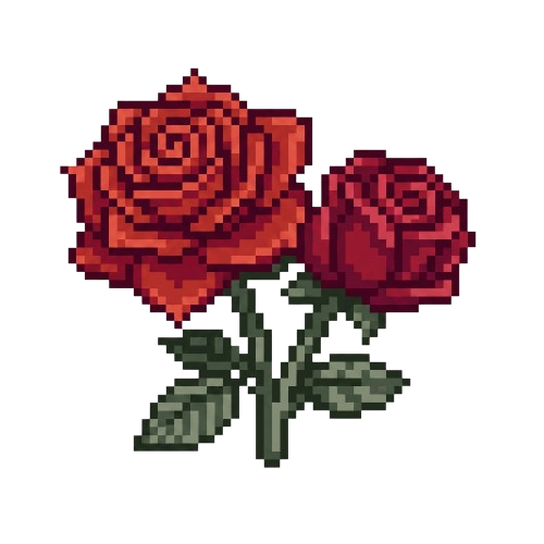 Rosa en pixel art